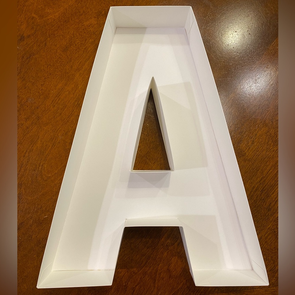 Fillable Box Letter A, Charcuterie Tray (size 10inch Tall)